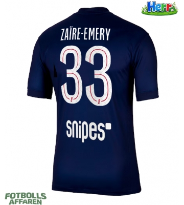 Paris Saint-Germain Warren Zaire-Emery #33 Hemmatröja 2025-26 Kortärmad